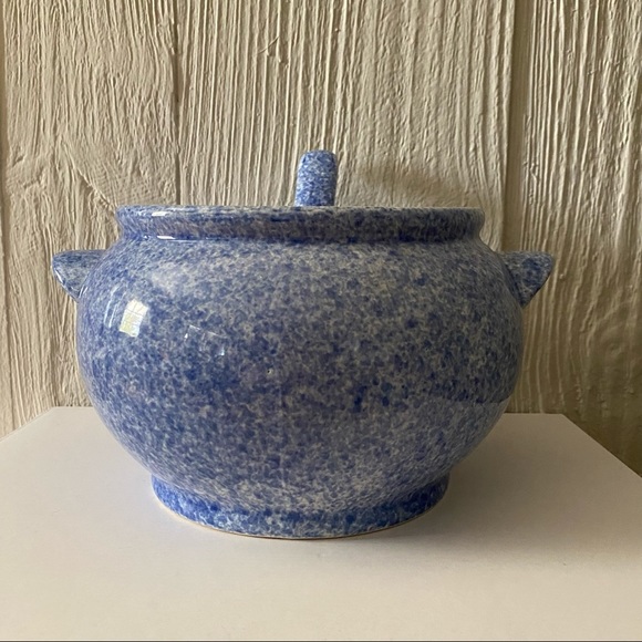Large Gailstyn-Sutton Bleu Cordon Blue Speckled Soup Tureen With Ladle - Picture 5 of 16